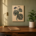 Verdant Calm Monstera Wall Art, 6-Layer Wooden Botanical Decor, Handmade Tropical Gift