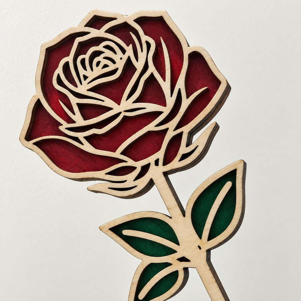 Personalised Wooden Name Flower - Custom Floral Keepsake, 24 cm, Birthday or Mother's Day Gift