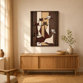 Layered Wood Cat Family Wall Art – Mid-Century Decor
