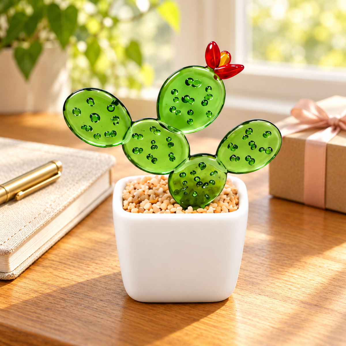 05 · Flowering Cactus / No Personalisation — styled product scene visualisation; sample personalisation where shown.