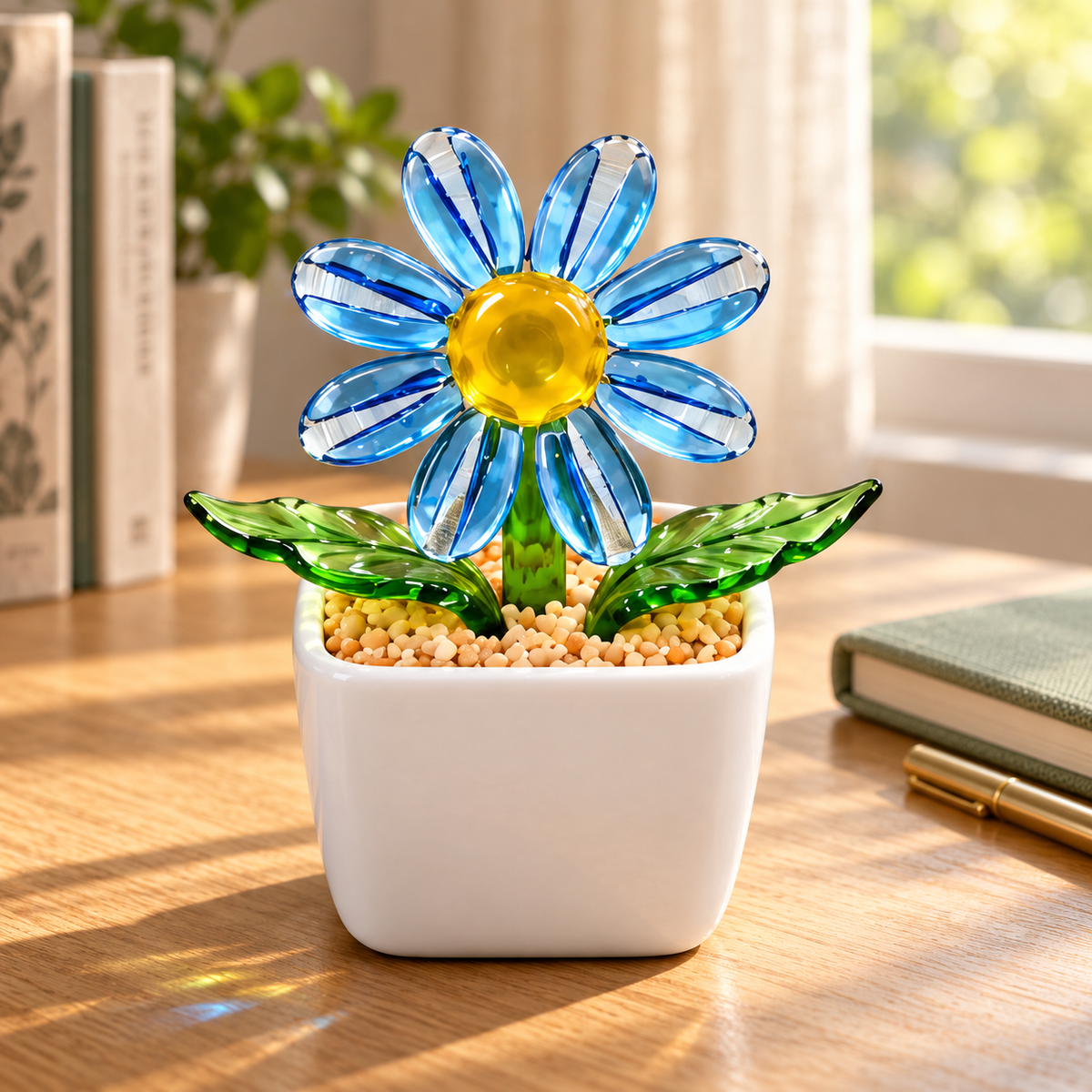 08 · Blue Daisy / No Personalisation — styled product scene visualisation; sample personalisation where shown.