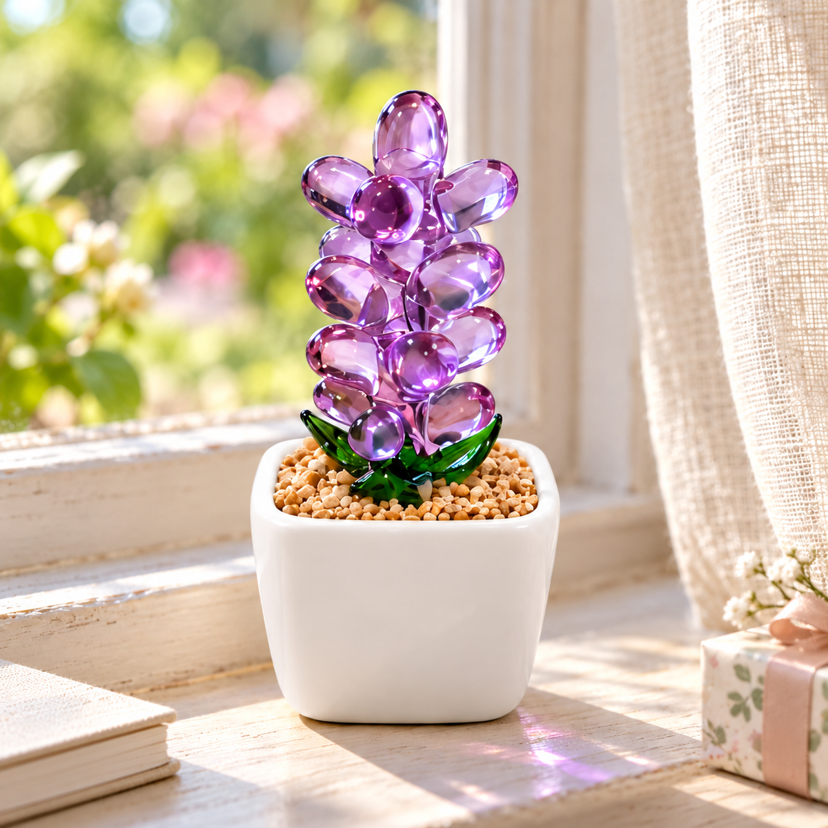 10 · Purple Hyacinth / No Personalisation — styled product scene visualisation; sample personalisation where shown.