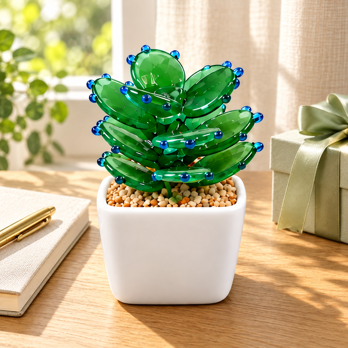 16 · Jade Paddle Succulent / No Personalisation — styled product scene visualisation; sample personalisation where shown.
