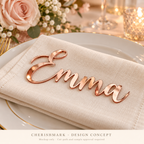 Original cut-name personalised product design concept; AI-generated mockup, not a finished-product photograph.