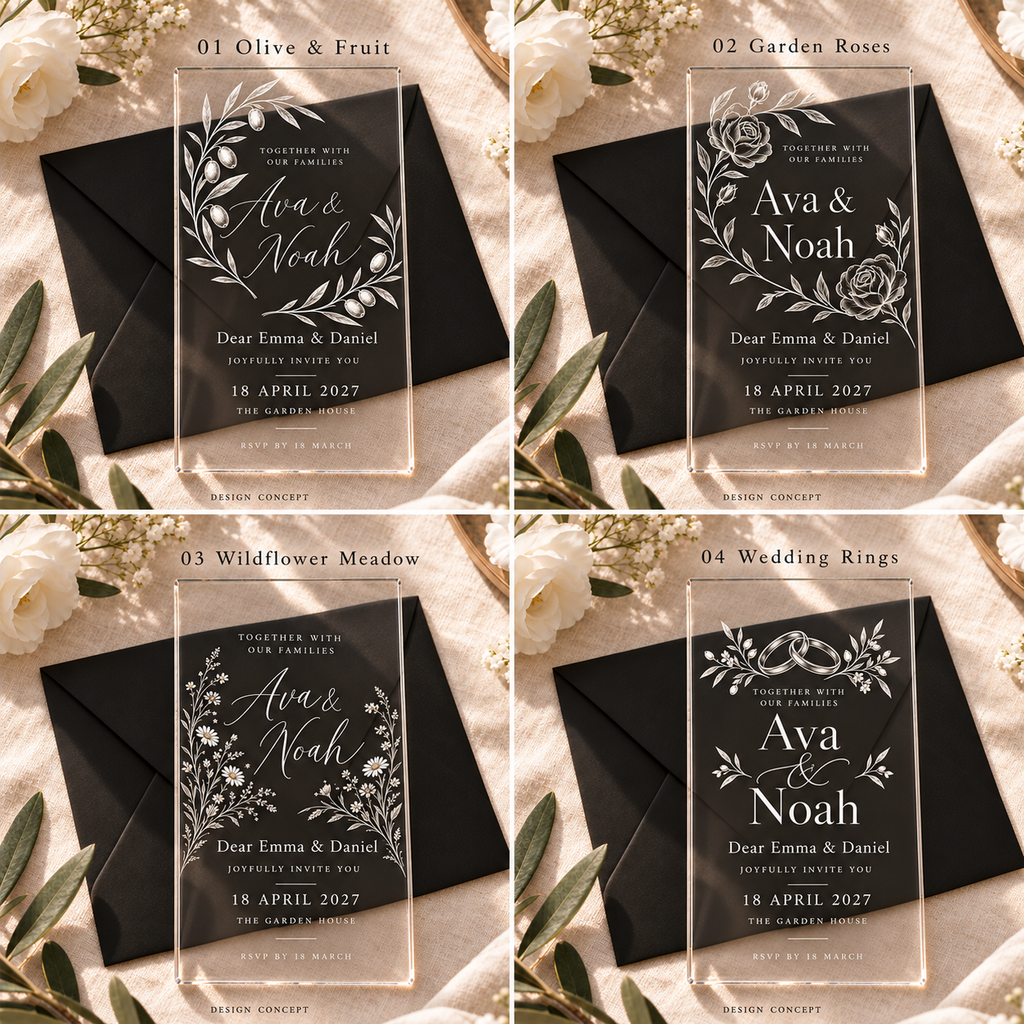 Personalised Acrylic Wedding Invitations – CherishMarkAU