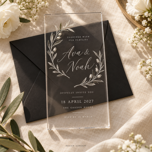 Personalised Acrylic Wedding Invitations – CherishMarkAU