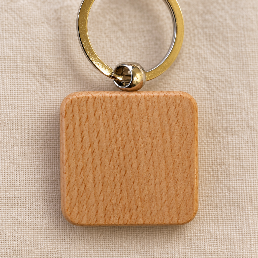 Close-up of rounded wooden edges, grain and metal connector; generated photo-based visualisation